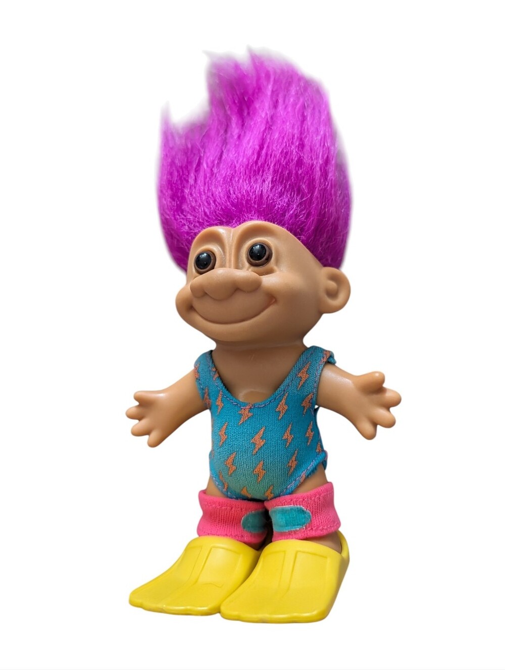 Vintage 90s Russ Scuba Diver Troll Doll Purple Hair